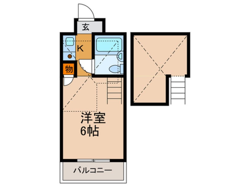 間取図 メゾネット北野