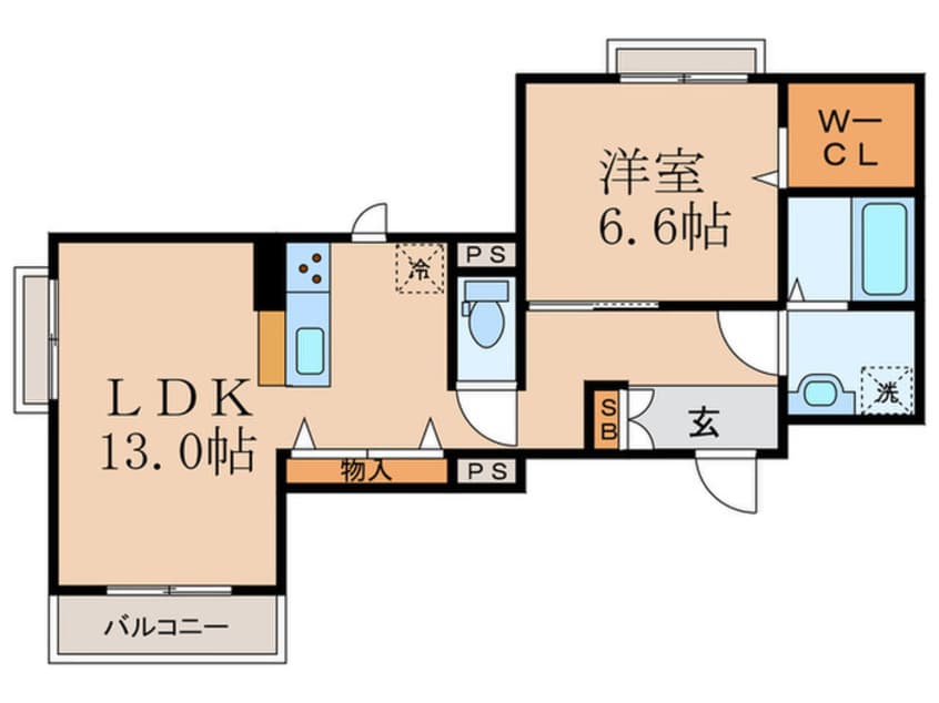 間取図 ＲＥＳＡＮＡ竹鼻
