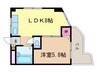 ロイヤルパレス桜の町 1LDKの間取り