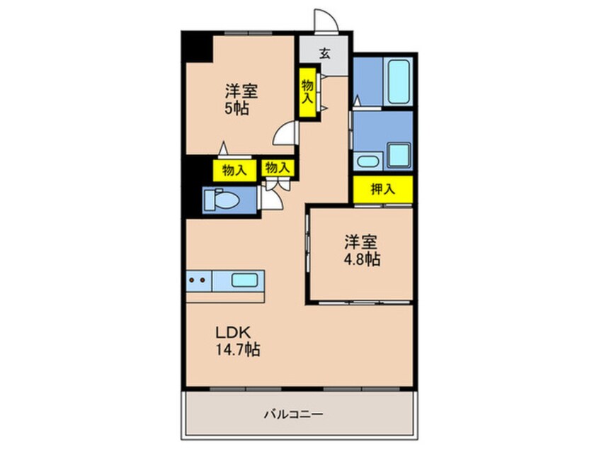 間取図 ワコーレアルテ中山手