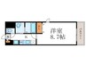 アムール西京極 1Kの間取り