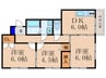 ティファニ－石山 3DKの間取り