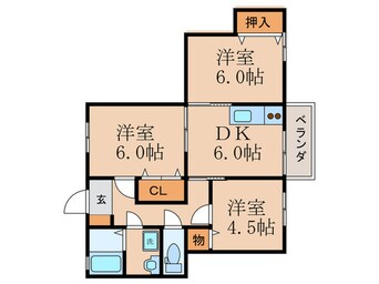 間取図 ティファニ－石山