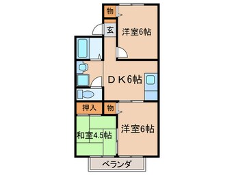 間取図 ヴィラ塚の木　Ⅱ号館