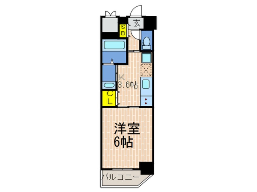 間取図 ワールドアイ神戸湊町(1004)