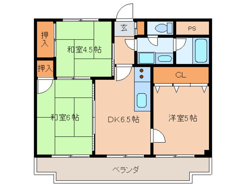 間取図 コモド長岡京