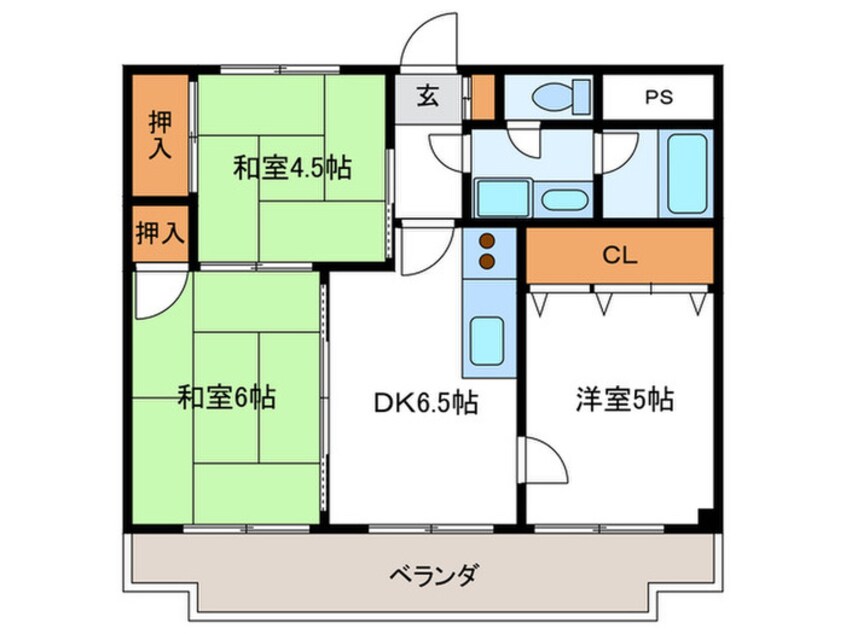 間取図 コモド長岡京