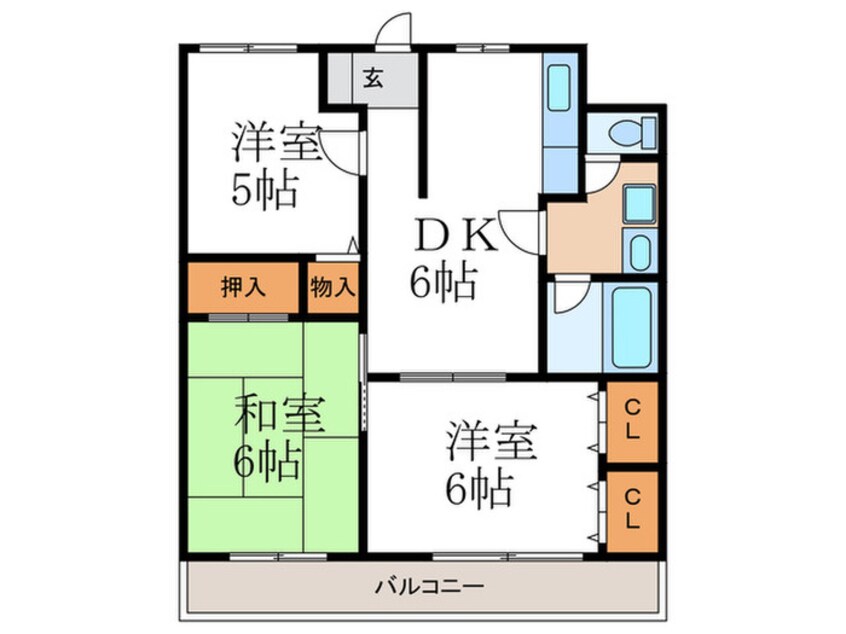 間取図 コモド長岡京