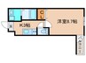 フジパレス泉大津駅西 1Kの間取り