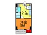 アンソレイユ菱屋西 1DKの間取り
