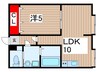 エスターテ太秦広隆寺 1LDKの間取り