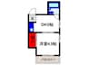 ハイツ紫苑 1DKの間取り