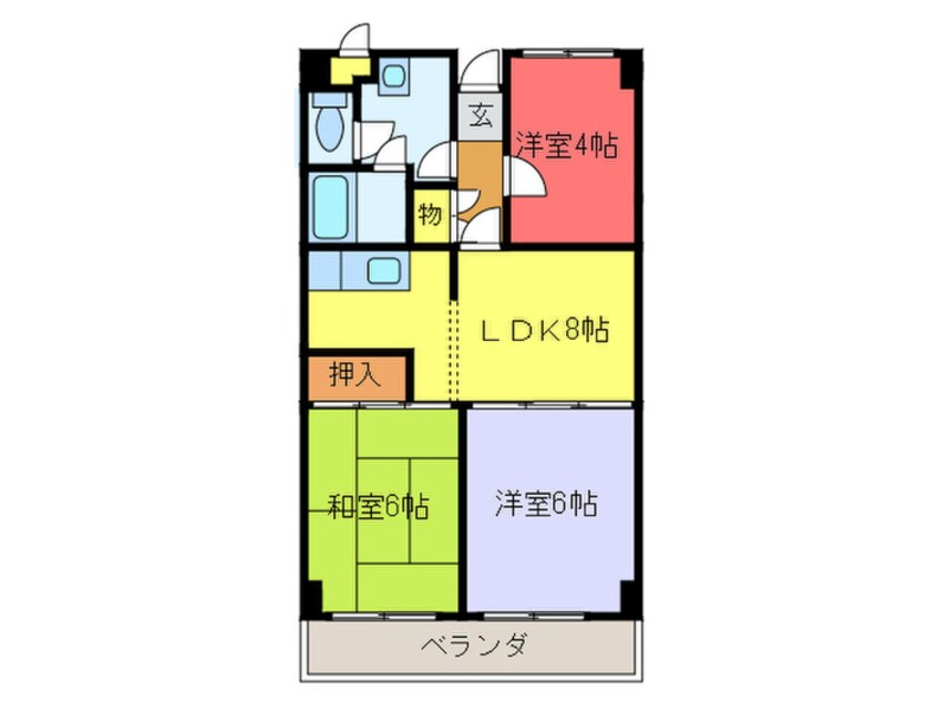 間取図 アミニティ－ふじⅠ