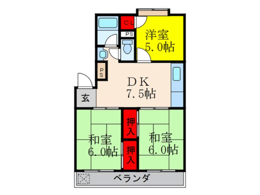 間取図 菅原第１ダイヤモンドハイム