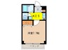 ギャレカワニシ 1Kの間取り