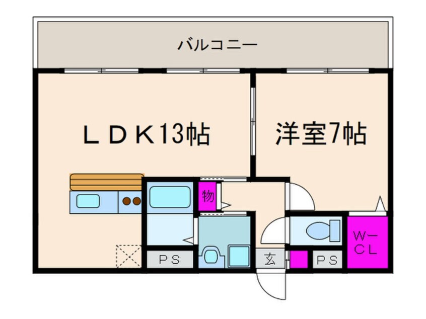 間取図 ｱﾝﾌﾟﾙ-ﾙﾌｪ-ﾙﾊﾝﾅﾊﾝﾅ