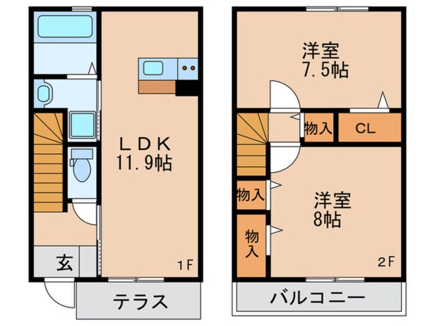 間取図 セジュール姫島Ⅲ