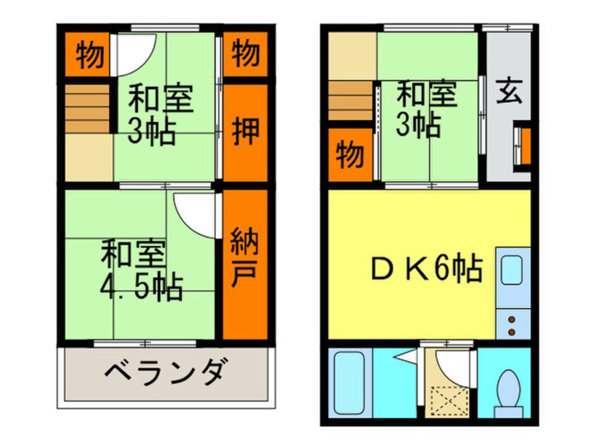 間取図 藤西町貸家２