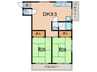 高羽マンション 2DKの間取り