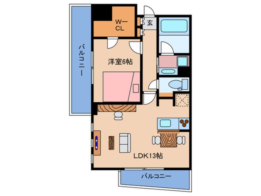 間取図 パ-クアクシス梅田