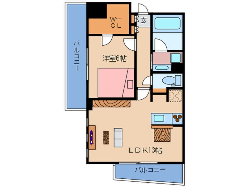 間取図 パ-クアクシス梅田