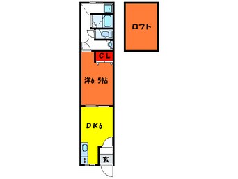 間取図 西田貸家(南)