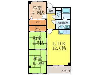 間取図 プランド－ル耳原