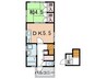 ヒロ板宿 1DKの間取り