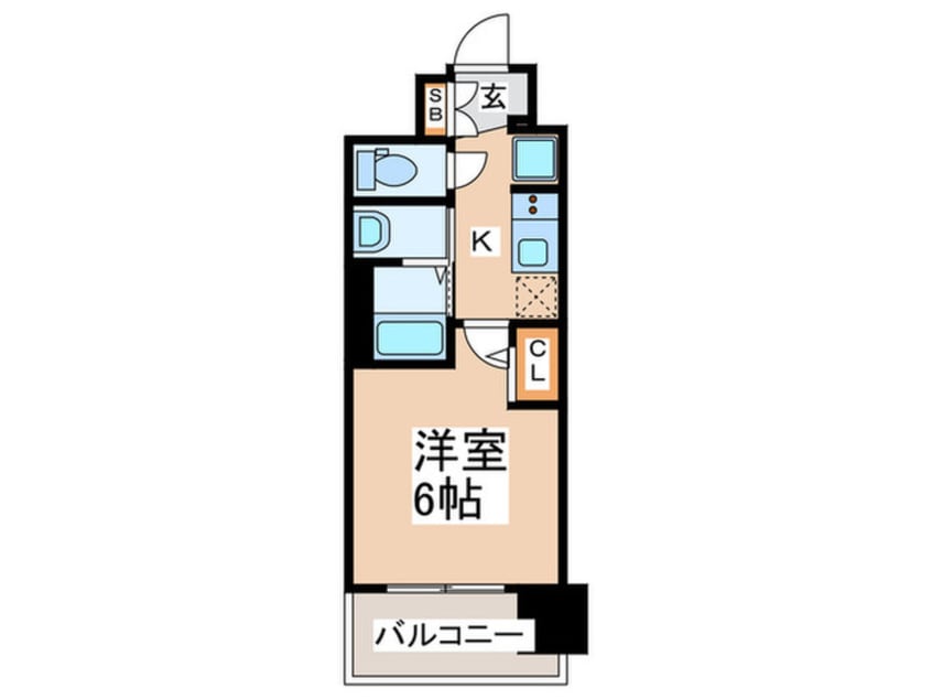 間取図 EC難波WEST-SIDEⅧｴｸｼｰﾅ(312)