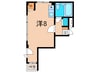 ダンディライオン西宮Ⅱ 1Rの間取り