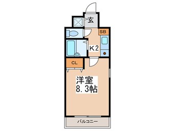 間取図 プレサンス西心斎橋(1006)