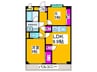 マンションクレ－ル 1LDK+Sの間取り