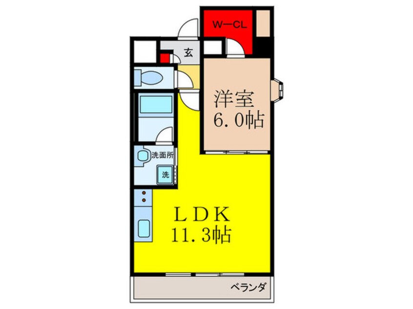 間取図 デル ス－ル ラ ロ－ザ