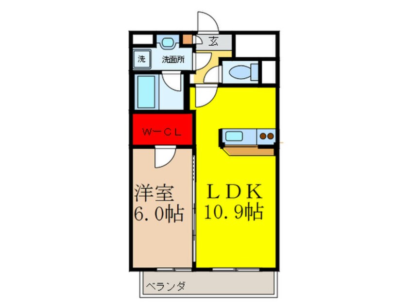 間取図 デル ス－ル ラ ロ－ザ