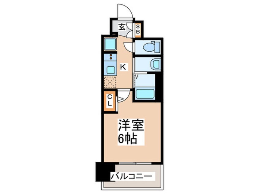 間取図 EC難波WEST-SIDEⅧｴｸｼｰﾅ(1213)