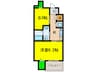 ディアコート宿屋町 1Kの間取り
