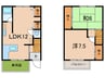 貸テラスハウス上之町 2LDKの間取り