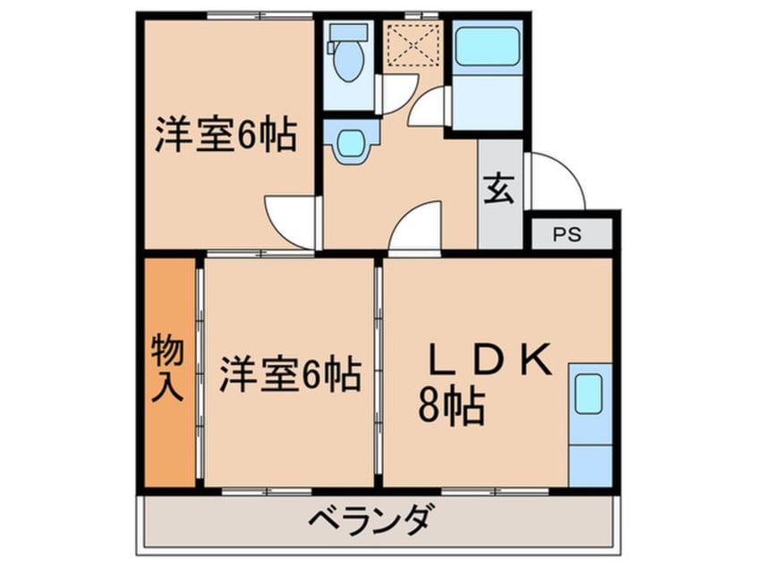 間取図 ベルヴィル伊勢田