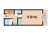 泉涌寺アビタシオン 1Rの間取り