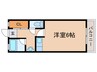 泉涌寺アビタシオン 1Rの間取り