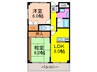 サン春日第２マンション 2LDKの間取り