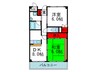 サン春日第２マンション 2DKの間取り