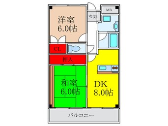間取図 サン春日第２マンション