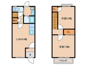 間取図 ﾌﾞﾗﾝｼｪ1056