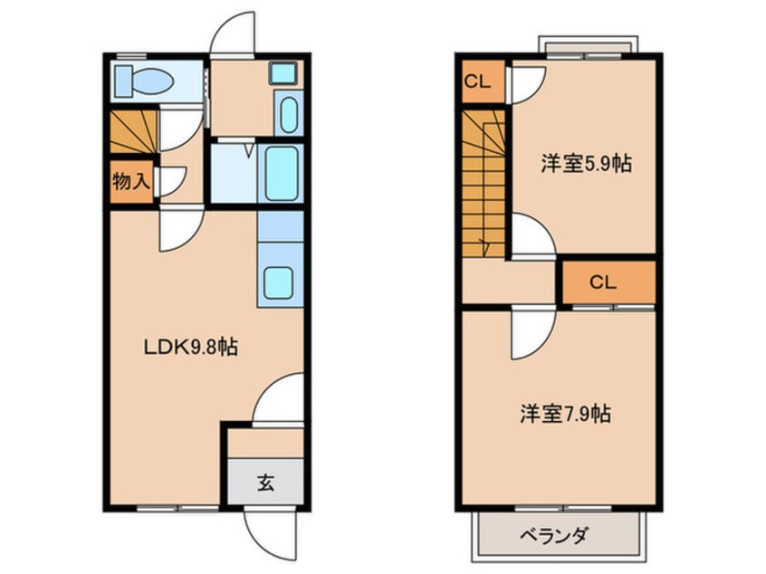 間取図 ﾌﾞﾗﾝｼｪ1056