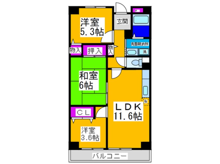 間取図 中百舌鳥ガ－デンハウス蔵