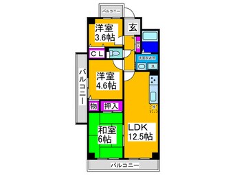 間取図 中百舌鳥ガ－デンハウス蔵