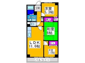 間取図 中百舌鳥ガ－デンハウス蔵