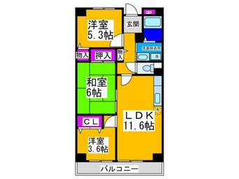 間取図 中百舌鳥ガ－デンハウス蔵