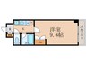 シャン・ド・フルール竹村 1Kの間取り